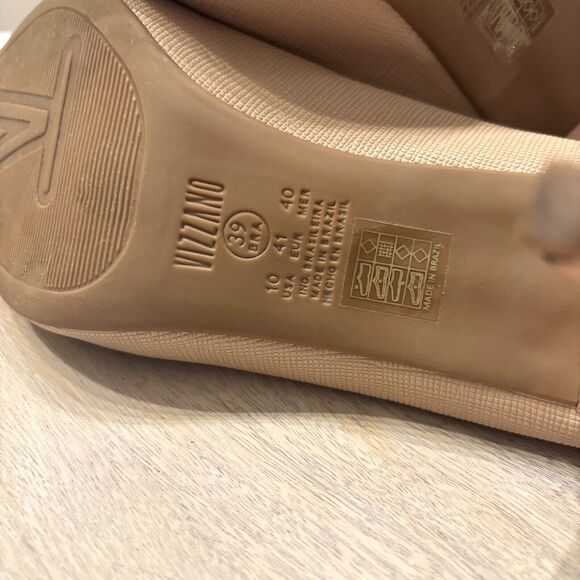 Vizzano Women's Terracota Classic Peep Toe Leather Pumps‎ Shoes Heels US Size 10 - Picture 10 of 11